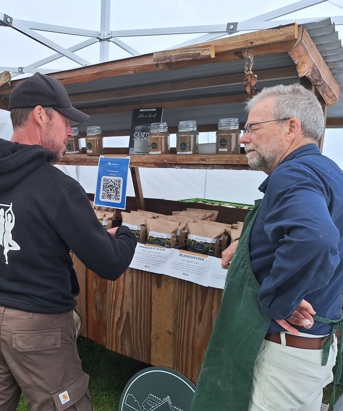Møllebjerggårds salgsbod, hvor de solgte mel